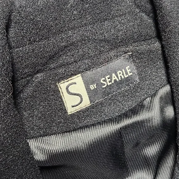 S by Searle Wool Cashmere Black Ankle Length Double Breasted Overcoat Coat 6 NWT